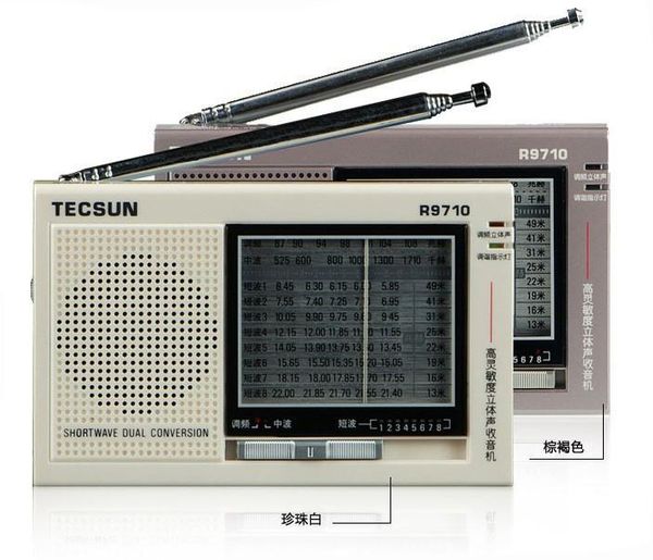 Радио Tecsun R9710 FM/mw/sw радиоприемник с двойным преобразованием мирового диапазона со встроенным динамиком, бесплатная доставка