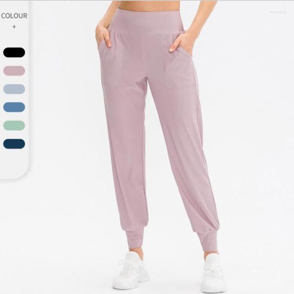 Pantaloni attivi Tasca larga con fascia alla caviglia per il tempo libero Asciugatura rapida Traspirante Fitness Palestra Corsa Allenamento Donna Sport Yoga