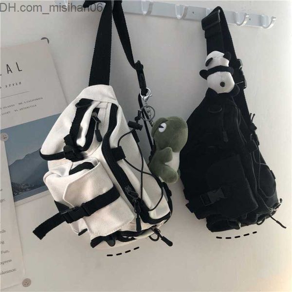 Sacos de noite Harajuku Techwear Lona Sling Bag Gótico Crossbody Sacos para mulheres Bolsas e Bolsas Feminina Shoulder Frog 220804 Z230630