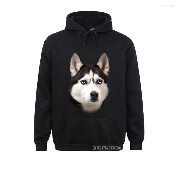 Felpe con cappuccio da uomo Siberian Husky Face Pullover Felpa con cappuccio Felpe Lovers Day Manica lunga Fitness Abbigliamento sportivo Donna personalizzata