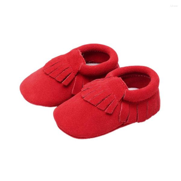 Sportschuhe 2023 Säugling Baby Mokassins rutschfeste Gummisohle Fransen Krippe Kleinkind First Walkers Flats Slip-on-Schuh