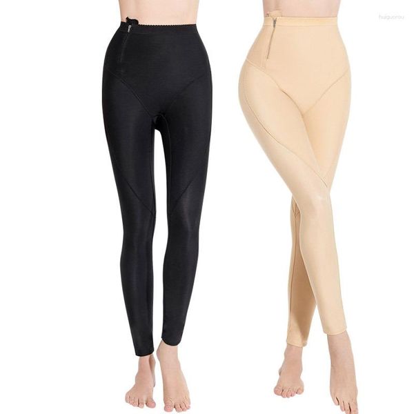 Intimo modellante da donna WECHERY Mutandine contenitive in spandex Donna Biancheria intima dimagrante Pantaloni con zip Body Shaper Shapewear Leggings con cavallo chiuso