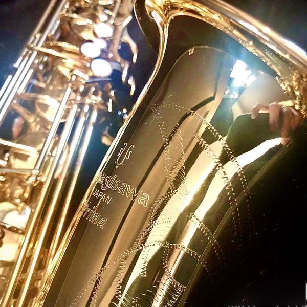 Высококачественный тенор-саксофон си-бемоль 901, лакированное золото, один к одному, резной узор, джазовый инструмент с футляром, тенор-саксофон