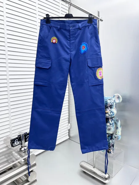 Pantaloni taglie forti da uomo Girocollo ricamato e stampato abbigliamento estivo in stile polare con puro cotone da strada 421edf