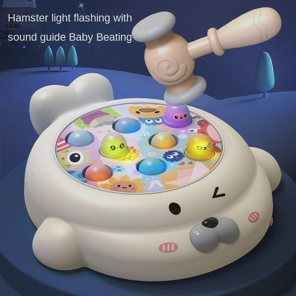 Baby-Musik-Sound-Spielzeug, Klopf-Hamster-Spielzeug, Kinderpuzzle, 1–2 Jahre alt und ein halbes Baby, Mädchen, 3 Jungen, 0–1 Jahre alt, Baby-Früherziehung, Klopf-Spielzeug 230629