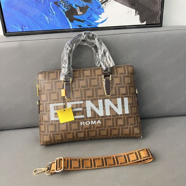 Deri Moda Evrak Çantası Tasarımcı Laptop Çantası Erkek Çantası Kadın 2 renk Bilgisayar Çantaları 38 cm Sacoches Lüks Omuz Çok Yönlü Çanta 2306302BF