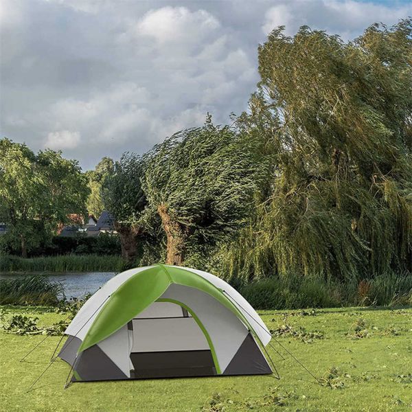 2023 Novo Outdoor 2-3 Pessoas Double Decker Camping Grande Jardim Protetor Solar Tenda de Bivaque de Praia