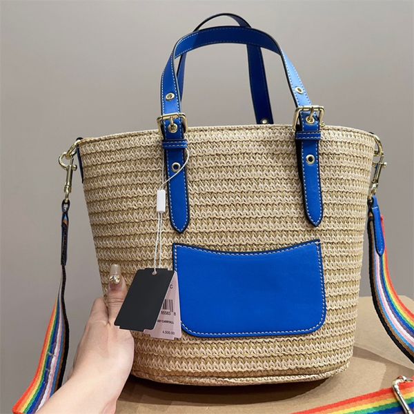 Borse a tracolla di lusso firmate Borsa di paglia alla moda alla moda casual per borse a tracolla vintage da donna unisex