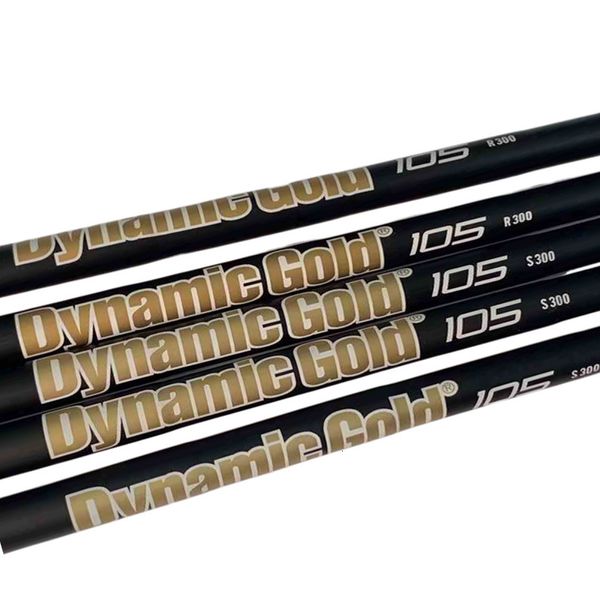 Outros produtos de golfe Dynamic Gold 105 S300 ou R300 Cor preta Haste de tacos de aço 8 peças Ferros 230629