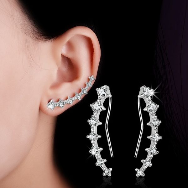 Stud Luxury 925 Orecchini in argento sterling Pretty Cubic Zirconia Ear Fashion WOMENS GIOITÀ DI BEGLIE GIOITÀ DI PAZIONE DI PAZIONE NATALE 230629