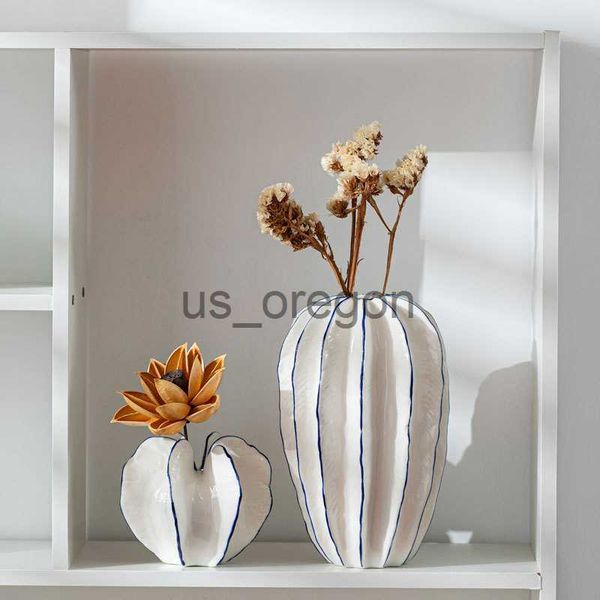 Vasen, kreative weiße Carambola-Keramik, Wohnzimmer-Vase, Dekoration, Blumenarrangement, Zuhause, kleine frische amerikanische Tischdekoration, Topf x0630