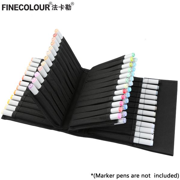 Bolsas para lápis FINECOLOUR Estojo para caneta marcadora Grande Zíper para Art Fineliner Organizado Portátil Conviniente Suprimentos 230630