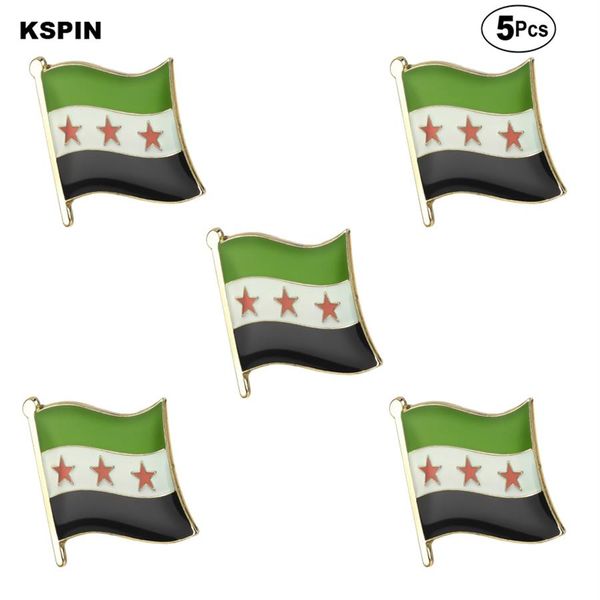 Syrien drei Sterne Broschen Anstecknadel Flagge Abzeichen Brosche Pins Abzeichen 5 Stück pro Lot206C