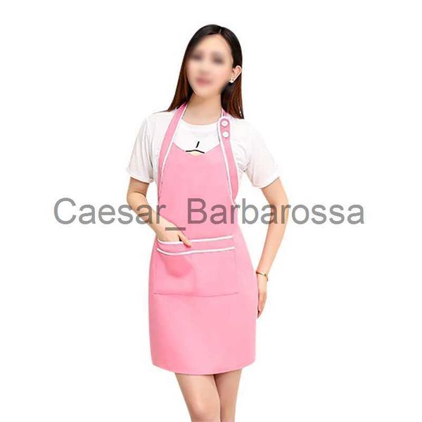 Grembiule da cucina Telecamere a cupola Nuovo stile coreano Grembiule carino Bellezza Salone per unghie Tè al latte Caffetteria Grembiule da lavoro Accessori da cucina Marchio personalizzato x0630