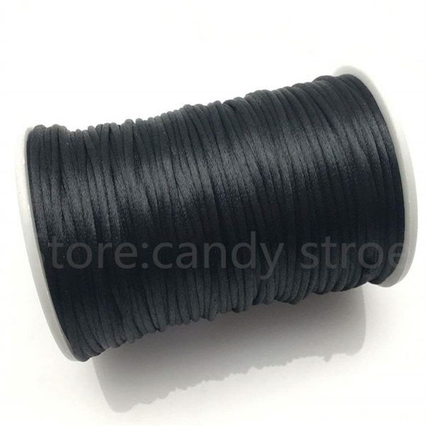 2 mm x 100 iarde di Qualità Coda di Ratto Morbido Nylon Rotolo di Corda di Raso Kumihimo Shamballa Corde di Nodo Cinese 82632448