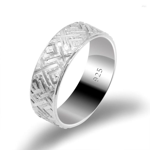 Cluster Ringen 925 Sterling Zilveren Paar Ring Voor Liefhebbers S925 Anniversary Band Mannen Vrouwen Fijne Sieraden Huwelijksgeschenken