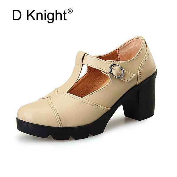 Stivali nuove donne in pelle di brevetto con tacchi alti spessi Scarpe scolastiche vintage TOIN TOE Oxford Shoes for Women Pumps Sapatos Femininos