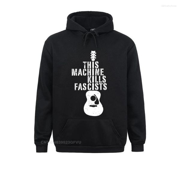 Herren Hoodies Männer Frauen For This Machine Kills Fascists Acoustic Electric Guitars Music Tees Teenaged Clothing Crazy Streetwear