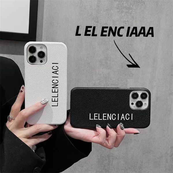 Estojo de telefone clássico da moda para telefones Apple 14promax capa para protetor de celular à prova d'água marca silicone letras impressas capas ajustadas