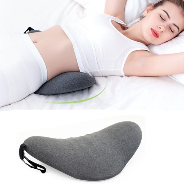 Tende Memory Foam Cuscino lombare Arrotolabile Cuscino per la vita in gravidanza Lavabile Supporto lombare Schienale Zerbino Cuscino per il letto Cuscino per la schiena staccabile