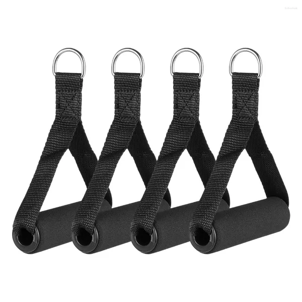 Fasce di resistenza 4Pcs Manici a presa singola con moschettone Manico Esercizio per allenamento yoga Allenamento in palestra Forza delle braccia