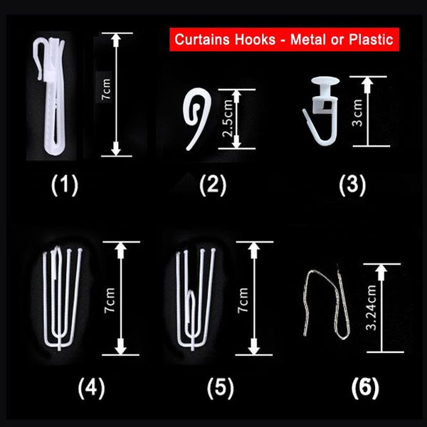 Stich 10 Stcs Vorhanghaken für Bleistiftfalten Segelflugzeugform Fenster Vorhang Hanging Vorhänge Accessoires Plastikhaken