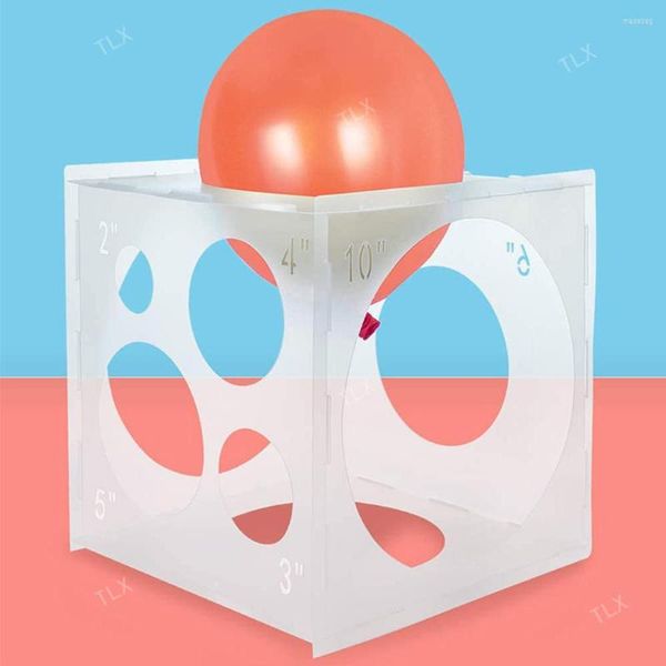 Decoração de festa Balão Sizer Box 11 Buracos Ferramenta de Medição Molde de Balão Cubo Acessórios para Balão Aniversário Casamento Chá de Bebê