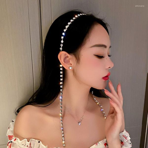 Haarspangen Haarspangen Modeaccessoires Kristall Hochzeit Koreanischer Stil Stirnband Quaste Clip Strass Haarband Geschenk für FrauenHaar