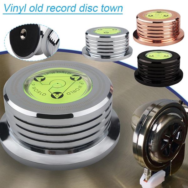 Filme Universal 50 Hz Vinyl Record Player Disc Turntable Level Player Gewicht Musik Aluminiumstabilisator mit Klemmlegierung