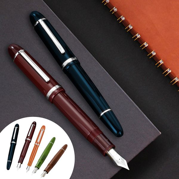 Penne stilografiche JinHao X159 Penna Nastro acrilico Clip in metallo EF 038mm F pennino materiale scolastico per ufficio penne per calligrafia per la scrittura 230630