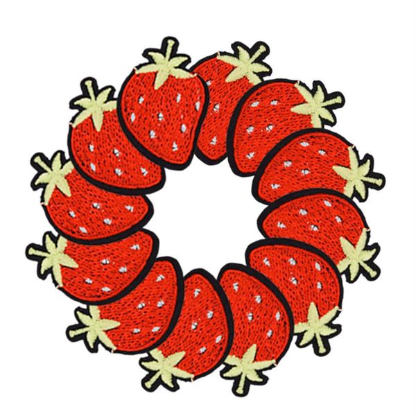 Diy Strawberry patch per abbigliamento ferro ricamato patch applique ferro sulle toppe accessori per cucire adesivi distintivo sui vestiti D3166