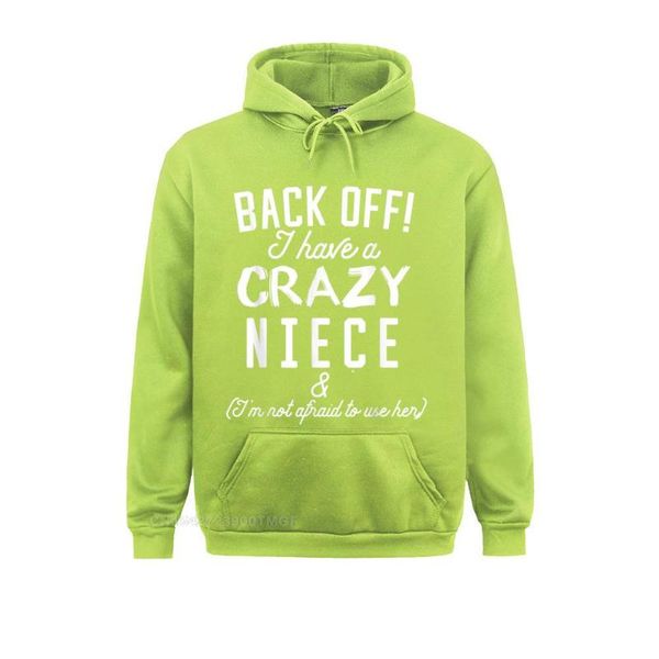 Herren-Kapuzenpullover, Sweatshirts, Herren-Kapuzenpullover, lange Ärmel, Damen-Sweatshirts, lustiger Tante-Onkel-Kapuzenpullover, übergroßer Kapuzenpullover „Back Off I Have A Crazy Niece“, bequeme Kapuzen