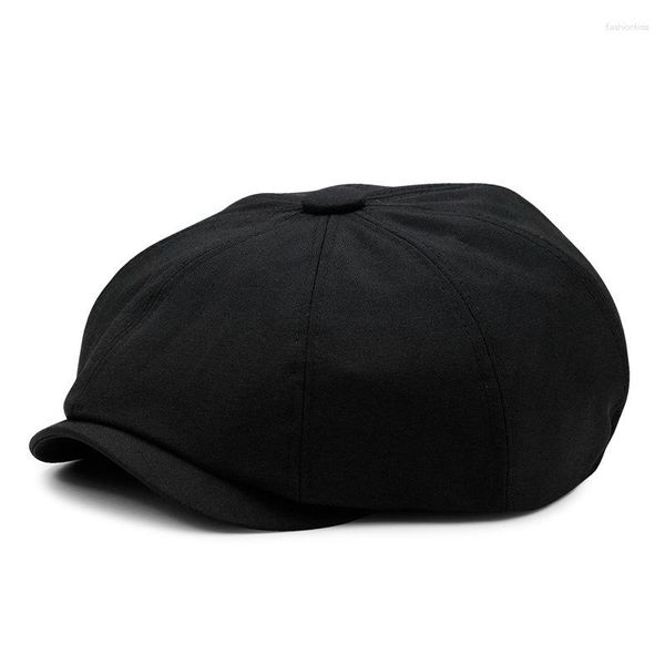 Berretti Sboy Cap Uomo Twill Cotton Hat 8 Panel Baker Caps Retro Gatsby Cappelli Casual Brand Cabbie Apple Beret For Male