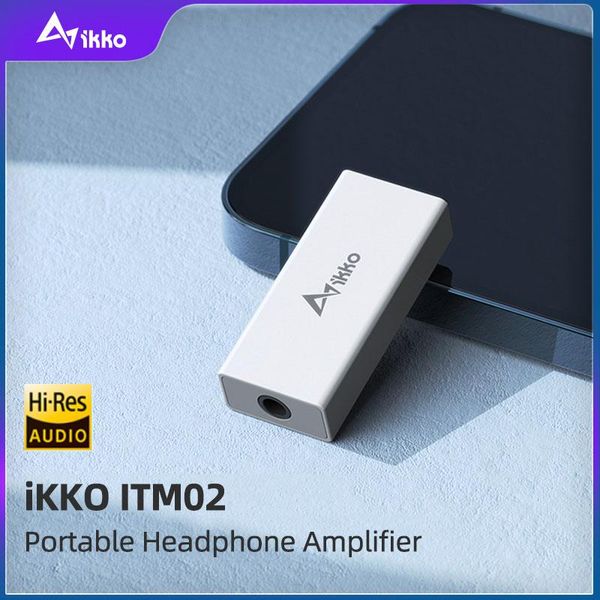 Conectores Ikko Zerda Itm02 Amplificador de fone de ouvido de áudio hifi Dac Ak4377 Tipo C para cabo de áudio de fone de ouvido de 3,5 mm para Android Ios Wins Adapter