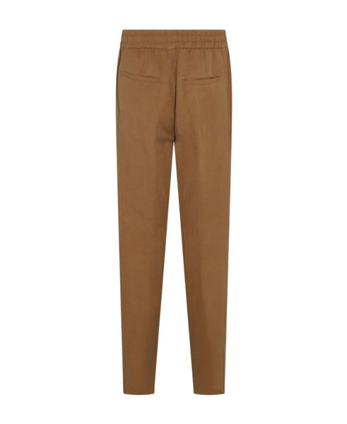 Pantaloni da uomo Pantaloni causali lunghi in seta kaki Pantaloni loro piana con tasche