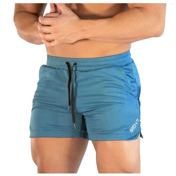 Мужские шорты Фитнес Brother Sports Летние тканые беговые принадлежности Тренировочные эластичные быстросохнущие пляжные штаны с тремя точками