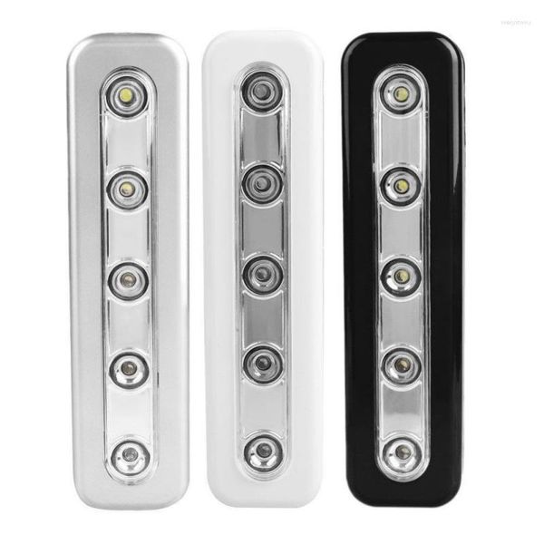 Tischlampen 5LEDs Touch Tap Nachtlicht LED unter Schrankbeleuchtung Bewegungssensor Treppengarderobe Einfache Installation Stick auf Batterie