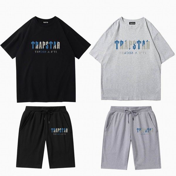 Trapstar Short Set T -Shirt Hosen Manns lässige klassische Fit -Kordel -Sommer -Strandshorts mit elastischer Taille und Taschen Herren Designerkorb Hose