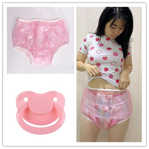 Fraldas de pano DDLG fraldas para adultos rosa PVC fraldas calcinha abdl fralda reutilizável adulto bebê calças fralda calças de plástico e bebês adultos pacifie 230629