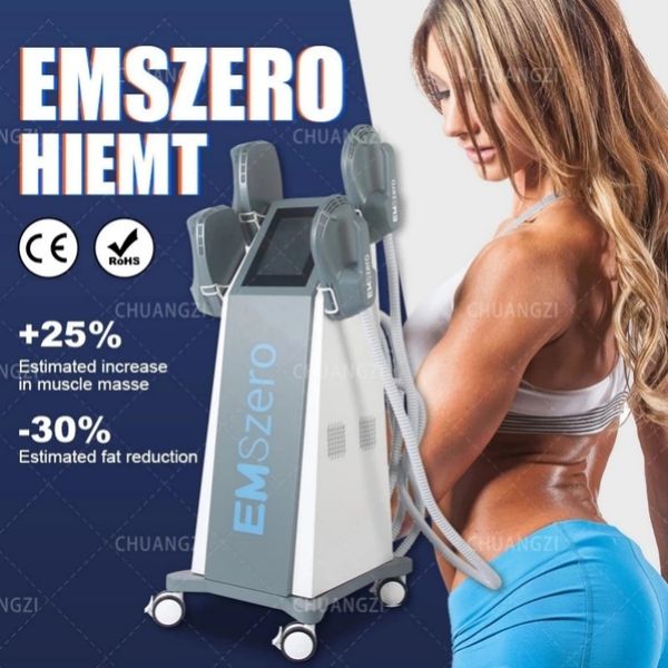 Salão de beleza 6500 W 14 Tesla 2/4/5 alças EMSZERO Musculatura Corporal Redução de Gordura Queimada Máquina de Emagrecimento Estimulação Muscular Escultura Corporal Construção de Bumbum