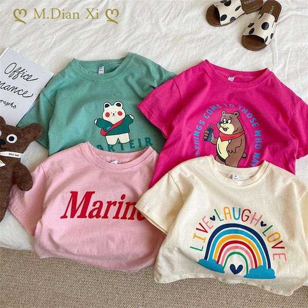 Set di abbigliamento per bambini Baby Western Blockbuster T-shirt a maniche corte Top 2023 Summer Little Girl Cotton T Abbigliamento per bambini 230630