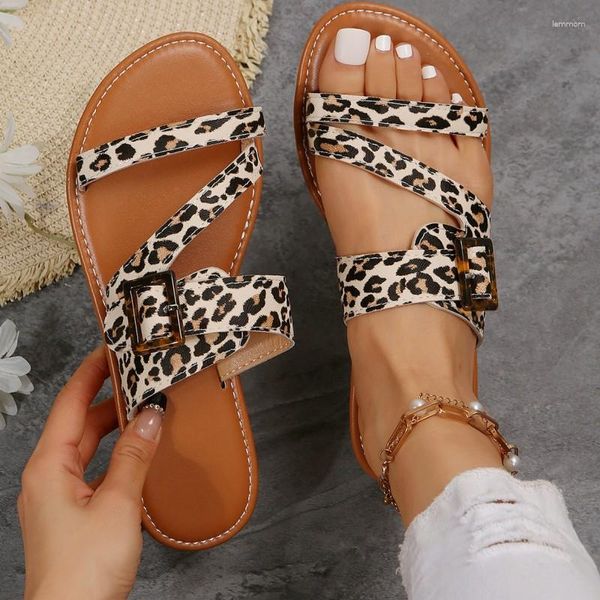 Pantofole Open Toe Flats Shoes Women 2023 Summer Casual Infradito Sandali eleganti Fashion Party Ladies Zapatos Slides