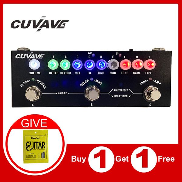 Pedal mvave cube baby delay multi efeitos para guitarra/baixo/acústico 8 ir gabinetes simulação chorus phaser reverb vibrato pedal