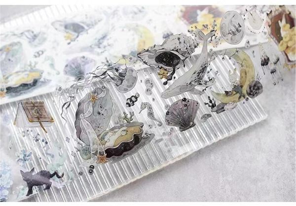 Confezioni regalo Buon giorno Nastro Washi in PET con conchiglia di mare per la creazione di cartoline Planner Adesivo decorativo per piano di scrapbooking fai-da-te
