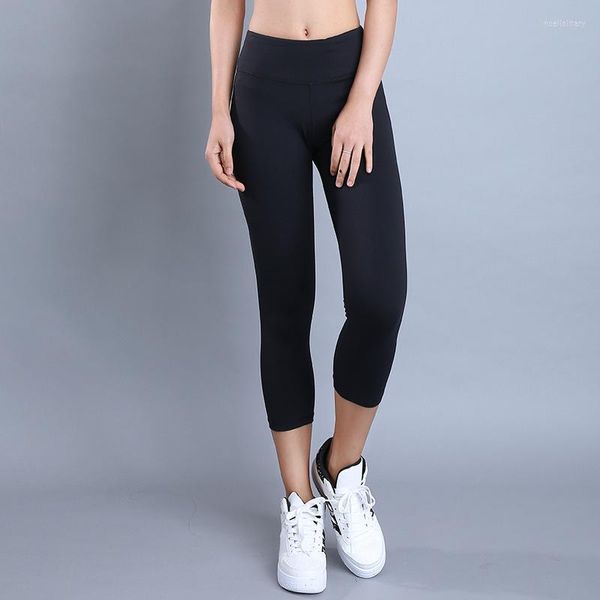 Aktive Hosen Eshtanga Capris Frauen Sport Crop Top Qualität Solide Laufen Dickes Material Bodybuilding Übung Yoga Skinny Leggings