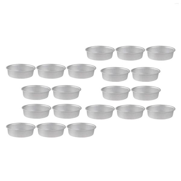 Formas de cozimento 20 unidades mini forma de ovo oval liga de alumínio metal queijo panela molde de bolo molde de pão suporte de torta pudim lata de geléia