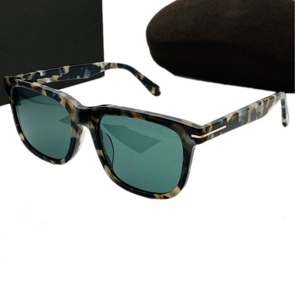 2023 Lux Star hombres gafas de sol cuadradas concisas UV400 77T5 56-19-145 HD gafas polarizadas individuales tablón de tortuga gafas fullrim estuche de diseño completo