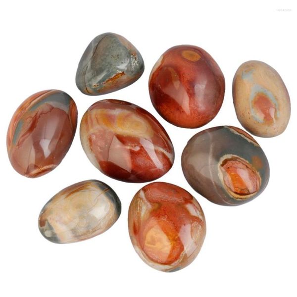 Sacchetti per gioielli TUMBEELLUWA Natural Ocean Stone Palm Crystal Healing Gem Pebble Worry Therapy Decorazione di forma irregolare