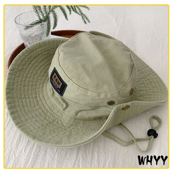 2023 New Fisherman Hat Vintage Denim Bucket Cappelli Outdoor Uomo Donna Cotone lavato Cappello Panama Moda Hip Hop Gorros Bob Hat