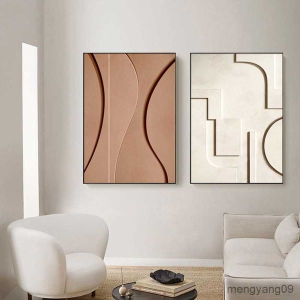 Altro Home Decor Astratto Lusso Geometrico Poster Linee moderne Arte Stampe su tela Dipinti per soggiorno Ufficio Decorazione domestica Immagini R230630